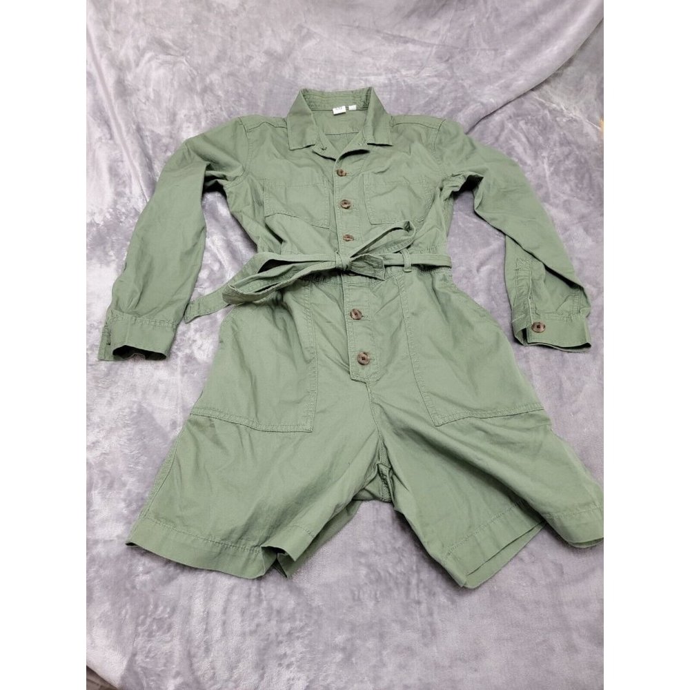Gap long sleeve, belted micro short Romper Jumpsuit size 2